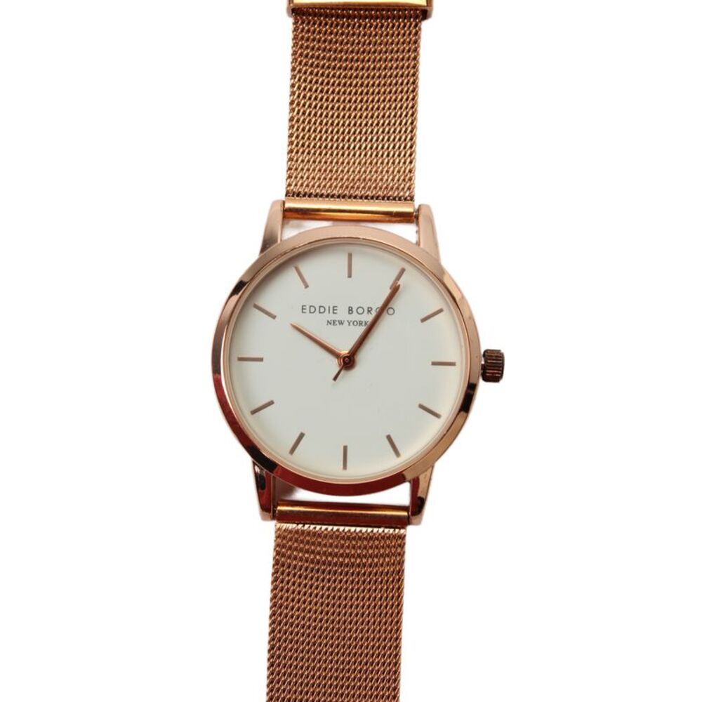 Eddie Borgo Womens Rose Gold Tone Soho Quartz Watch 32mm